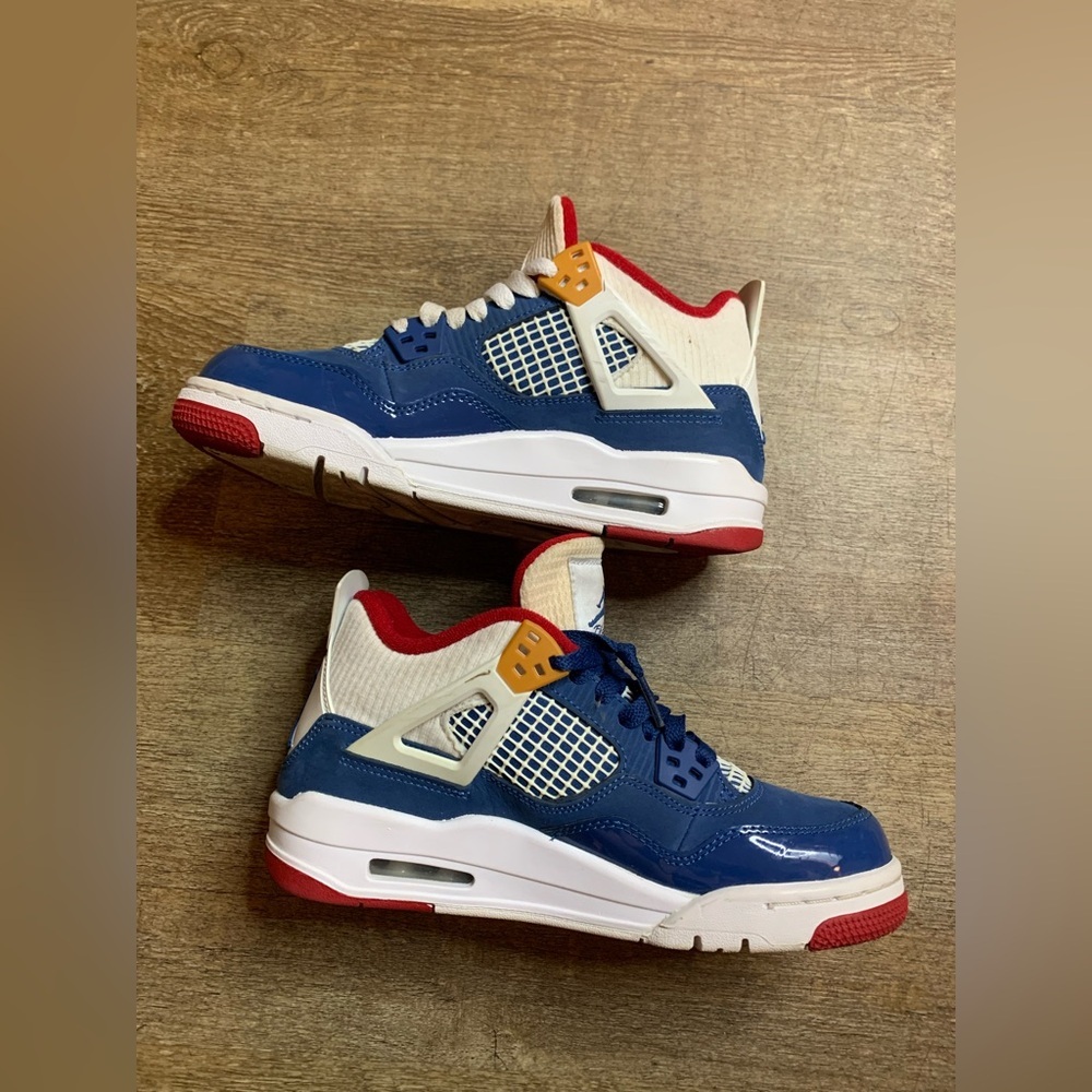 Nike Blue and Red Sneakers with Air Unit